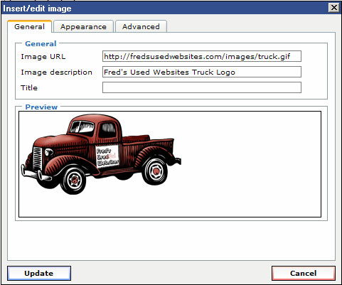 Edit image dialog screen clipping