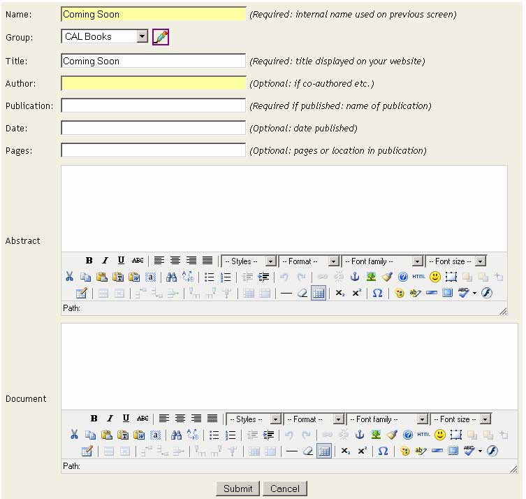 Edit Publication Entry Screen Clipping